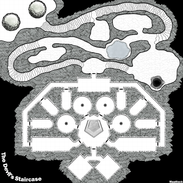 The Devil's Staircase — Gridded